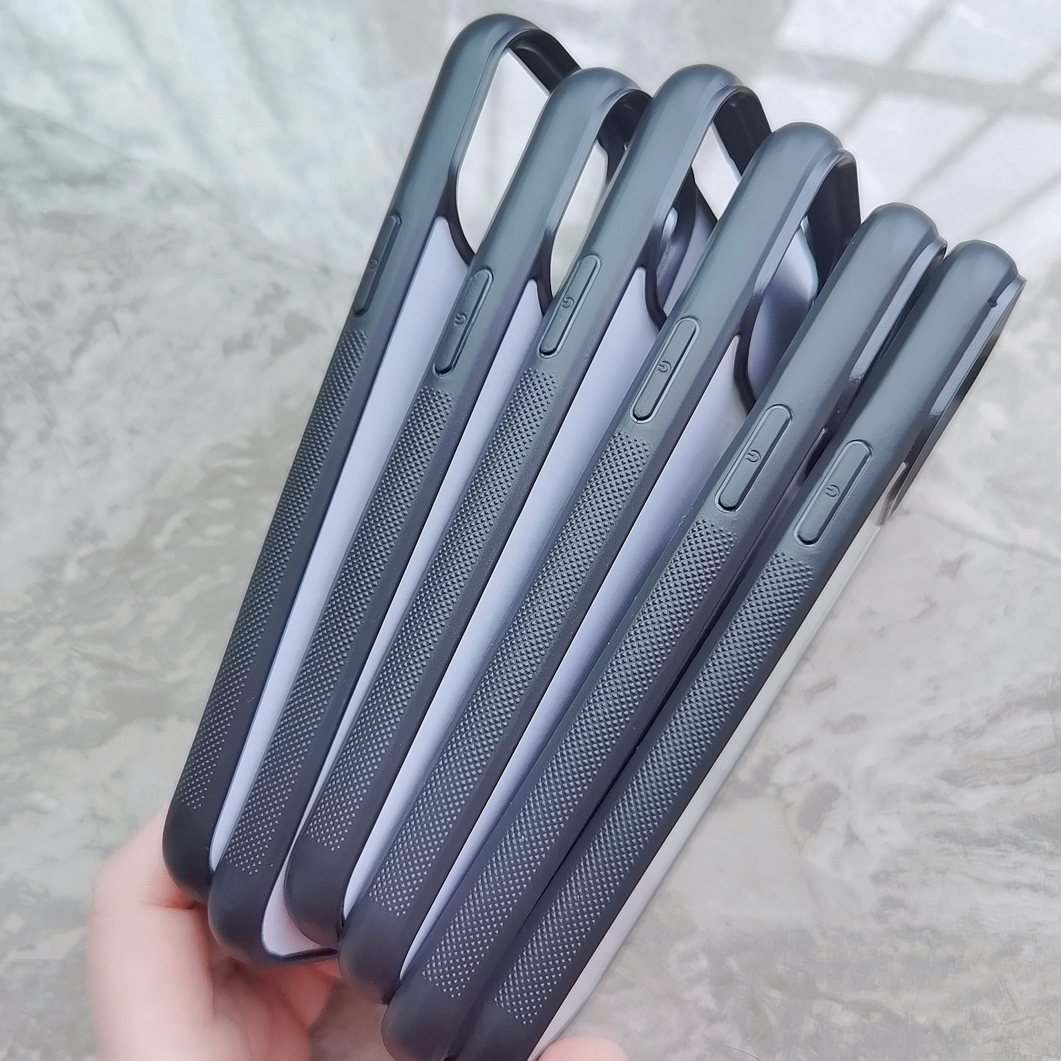 Adecuado para Apple serie 16 transferencia térmica hoja de aluminio funda protectora para teléfono móvil 2DTPU PC tablero nacarado dos en uno