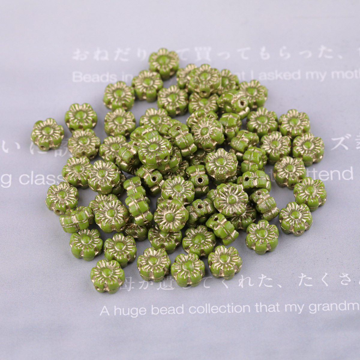 2025 nueva cuenta de vidrio checo preciosa flor hawaiana de vidrio 6mm aproximadamente 100 piezas accesorios de bricolaje