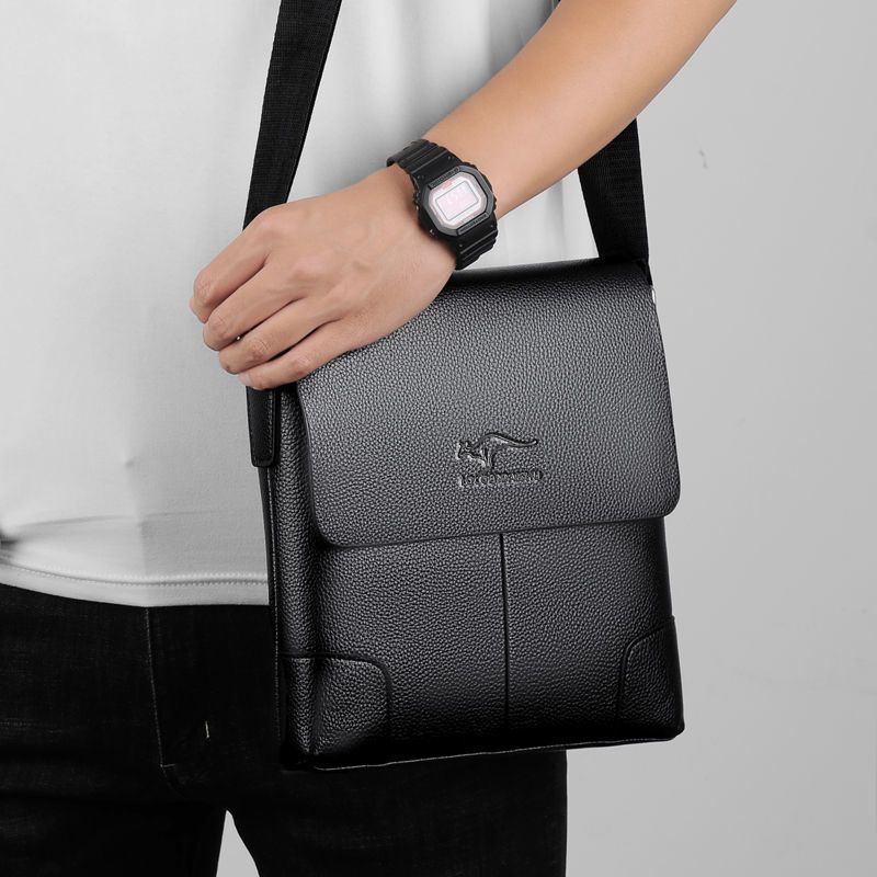 Textura de cuero auténtico de alta calidad bolso de hombro de alto nivel, bolso de viaje de negocios, bolso de hombro casual