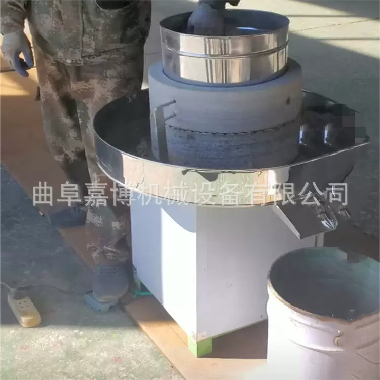 全自动石磨芝麻酱机 杂粮煎饼糊石磨 电动石磨艾绒机40公分小型