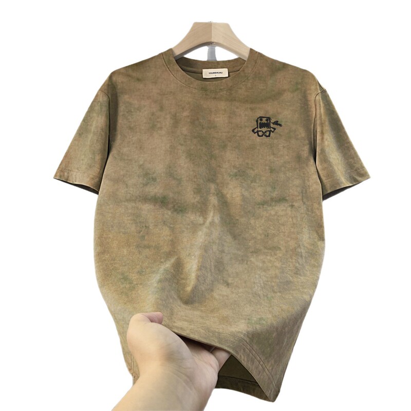2025 新しい夏のルーズアメリカンヘビーウェイト Tシャツメンズトレンディなブランドカジュアル多用途個性トレンディな快適な半袖|undefined