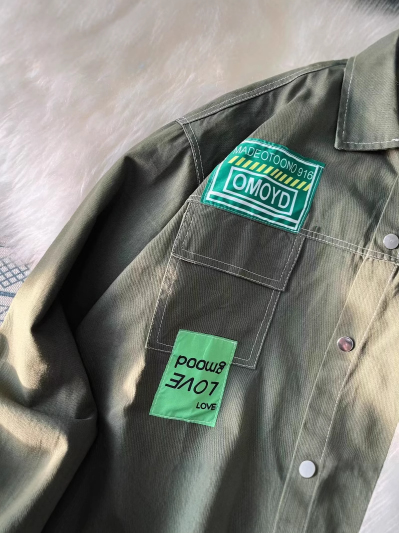 Camisa de manga larga, chaqueta de herramientas para hombres, tendencia de primavera y otoño, camisa casual suelta, ropa de otoño para hombres, estilo de Hong Kong casual