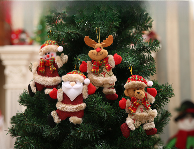 Enfeites de natal para pendurar decoração em tecido para árvore_voghion.com