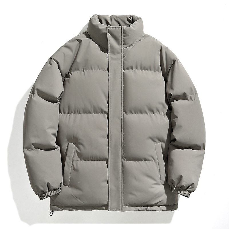 Invierno transfronterizo de algodón de collar hombre grueso calentamiento pan ropa suelta pareja chaqueta de algodón sólido fábrica al por mayor