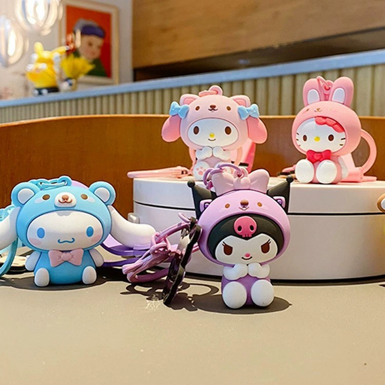 Купить-брелок (Sanrio) милый мультяшный подвеска, силиконовая шпилька для ключей и рюкзаков, мультиизначный персонаж