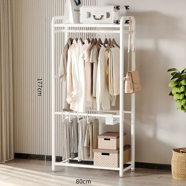 80cm elegant white-three poles with top layer-comes with hanger