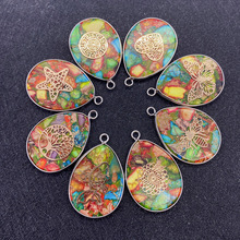 ��Ȼʯƴ����ʯˮ���Ή���23x35mm��ɫ�NƬ��߅�οג�� DIY�Ʒ