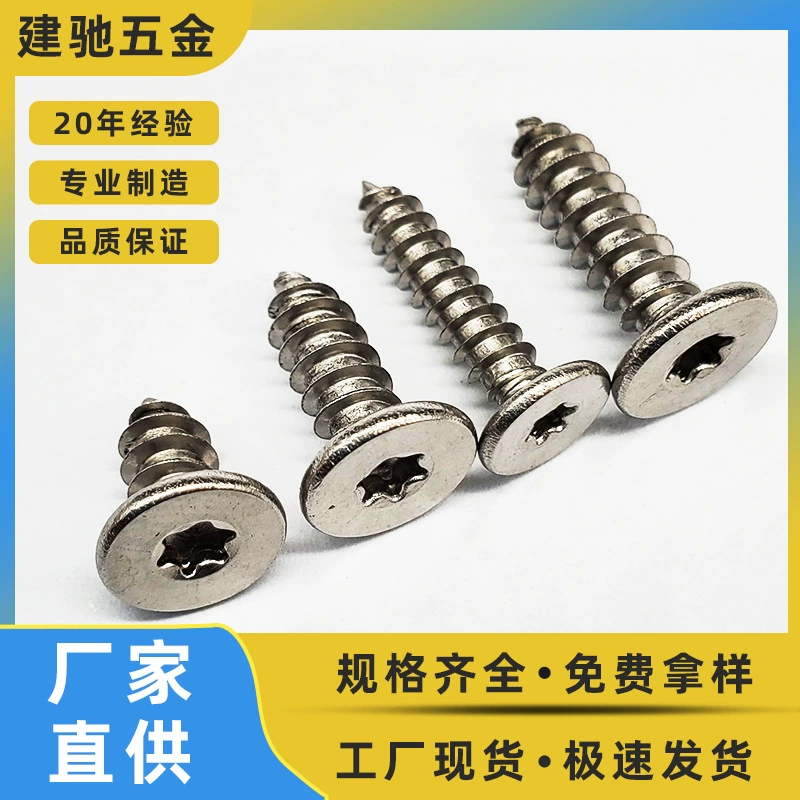 Саморез CA из нержавеющей стали 304 со сливовой канавкой Саморез с плоским заостренным хвостовиком Серия M2M2.3M2.6M3M4M5