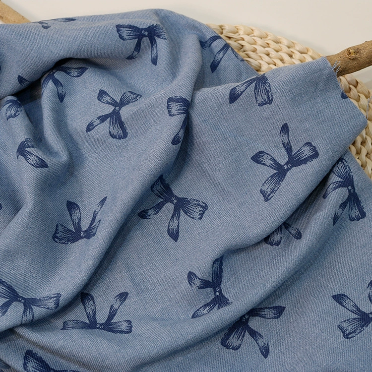 Fashionable bamboo cloth with bow, Korean style, simple and elegant design, children's clothing
