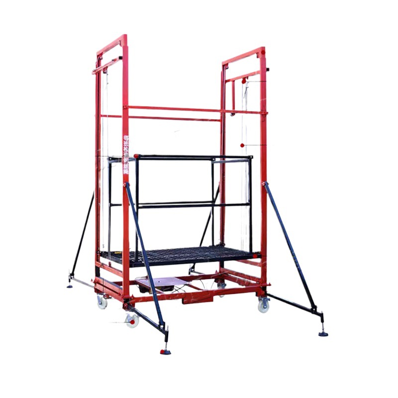 Elevador de andamio eléctrico pequeño plegable plataforma de trabajo de mantenimiento aéreo