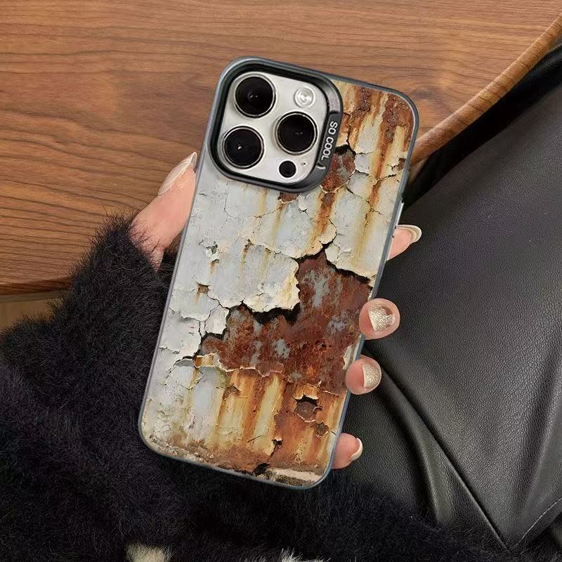 Rusty Iron Sheet Suitable for Apple 17Promax Mobile Phone Case Iphone17/16 Retro 15 Color Silver 14 Hard Shell 13P