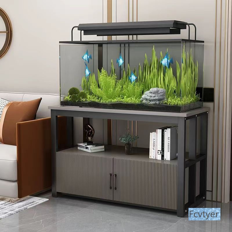Lai'Ao Metal Fish Tank Cabinet Household Fish Tank Base with Door Fish Tank Rack Modern Simple Load-Bearing Living Room Fish Tank Base Cabinet