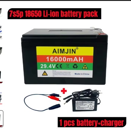 7S5p 24V 16Ah电池组500W 29.4V 16000Mah轮椅电动自行车锂离子电