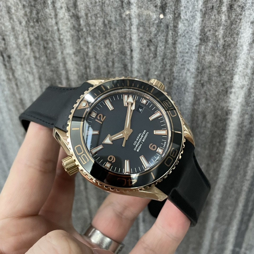 FK75550 HAIMA 600 시계 GMT 크로노 그래프 남자 시계 기계식 시계 심해 블루 방수 축광 시계 세라믹