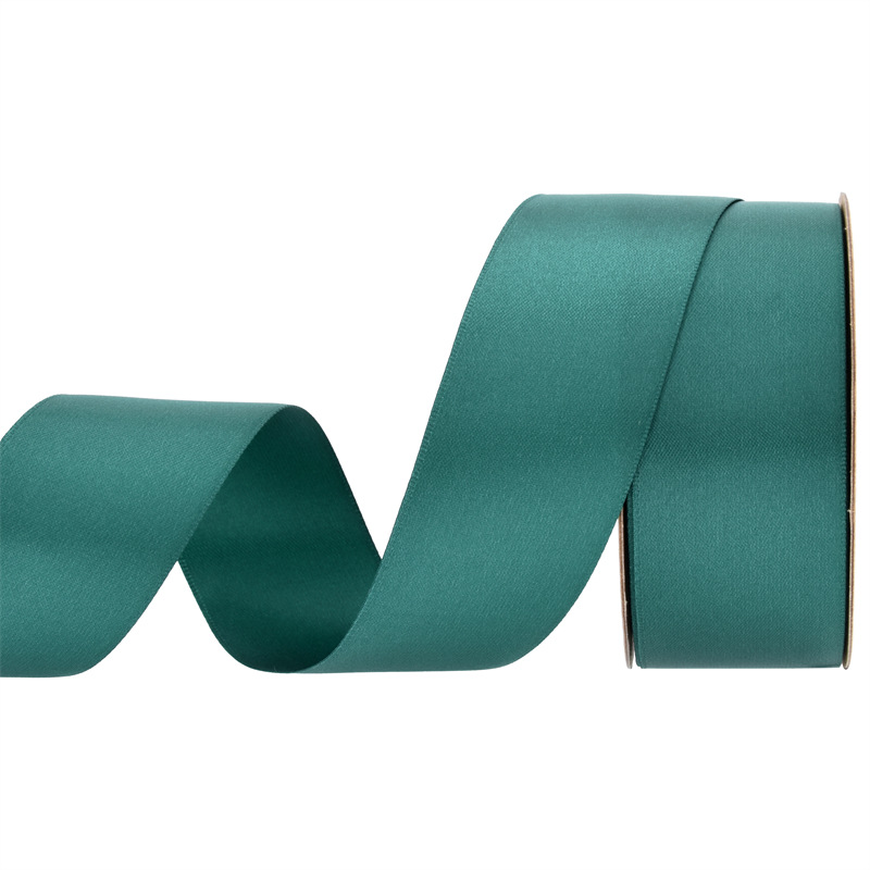 Transfronterizo 3.8 doble cara mate cifrado poliéster cinta de regalo embalaje de flores cinta de seda vestido de boda decoración cinta forjada 25m