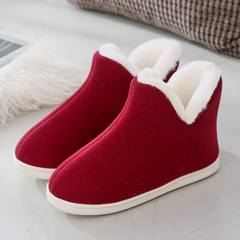 Обувь Мао, женская зимняя одежда, утепленная хлопковая обувь на флисовой подкладке, домашние хлопковые тапочки, сумка, обувь на каблуке, Лунная обувь для мужчин и женщин, пара