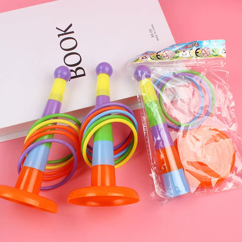 Stacking Ring Toy, красочная семейная сборка из 5 колец, 16 см, развивающая игра антистресс для малыша и родителей