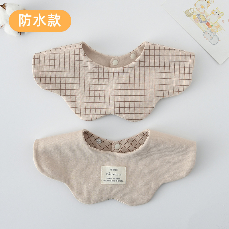 [방수면 양면] 카키 스몰 그리드 + 카키