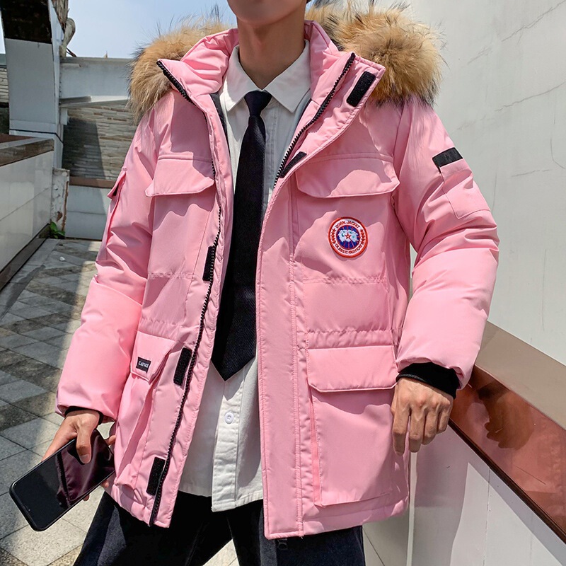 Off-season Down Jacket Men's Middle and Long 2022 Winter New Canadian Style Overcoming Workwear Couple's Thick Goose Jacket