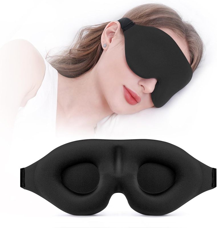 跨境3D全遮光侧睡眼罩记忆棉零压感立体可调带旅行睡眠瑜伽护眼罩|undefined