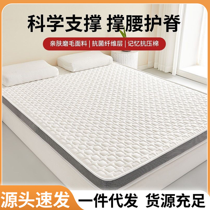 Memory Foam Mattress Topper for Home Use, Double Tatami Mat for Dormitory, Student Dormitory, Rental House