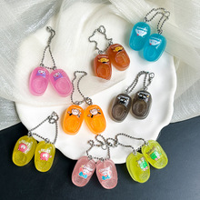 创意仿真微缩夜光三丽鸥拖鞋 饰品配饰钥匙扣挂件DIY树脂饰品配件