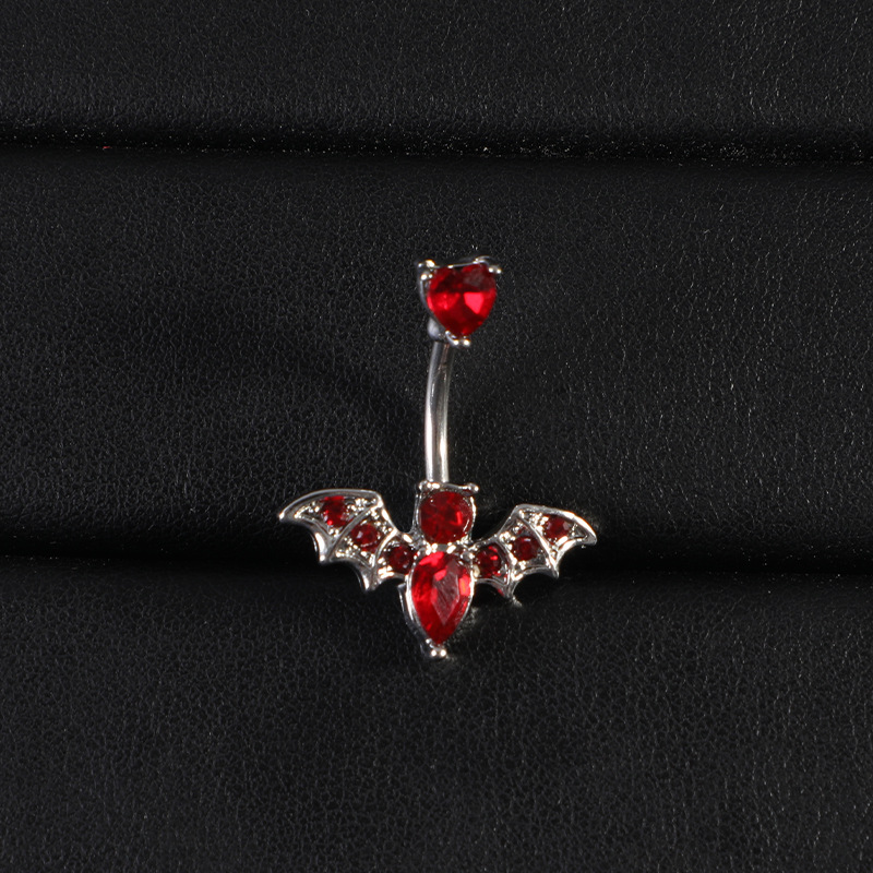 Trendy Piercingschmuck Europäischer und amerikanischer Nicht-Mainstream-Bauchnabelring in Schlangenform mit Wassertropfen-Zirkon_voghion.com