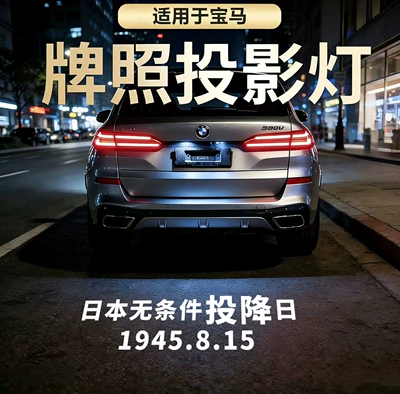 License plate lamp — Series, 3 Series, 4 Series, 5 Series - x511-21-years-projection-license-plate-light-single-unit-japans-surrender