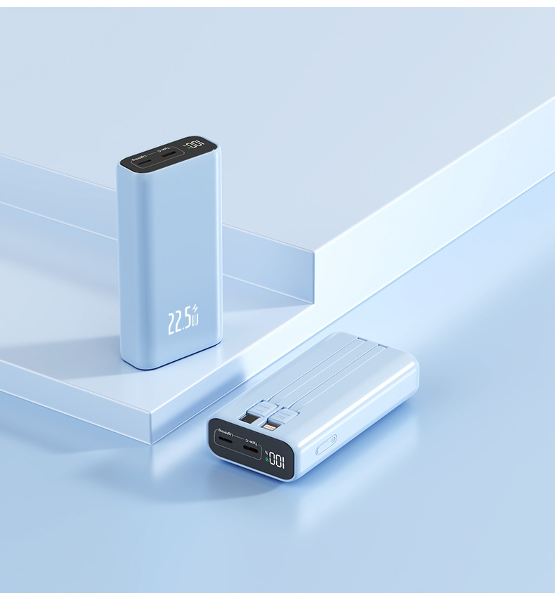 Superblitzschnelles Schnellladepaket 2-Zellen 21700 mobile Powerbank-Set, kabelgebundenes Powerbank-Gehäuseset Batteriebox mit PD.