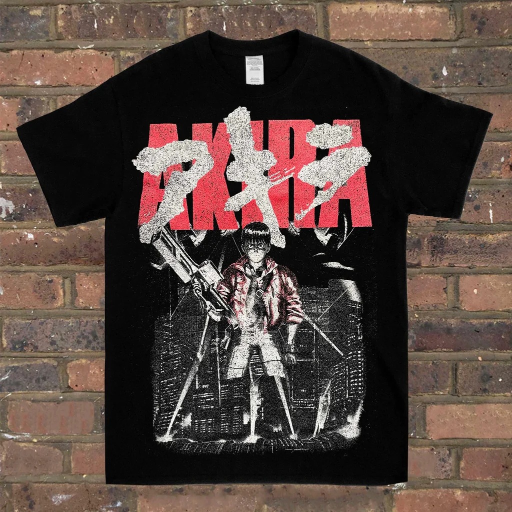 1988年アキーラAKIRAアニメ連名日系レトロ潮牌ヴィンテージ男性綿ゆるいtシャツ