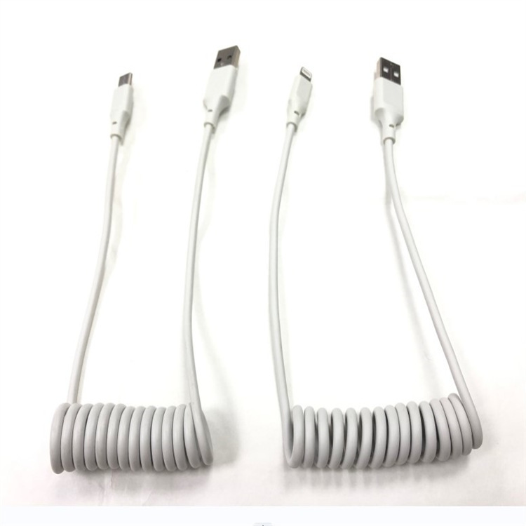 Cavo di prolunga per auto adatto per Apple TypeC Android, cavo dati USB allungato a molla_voghion.com