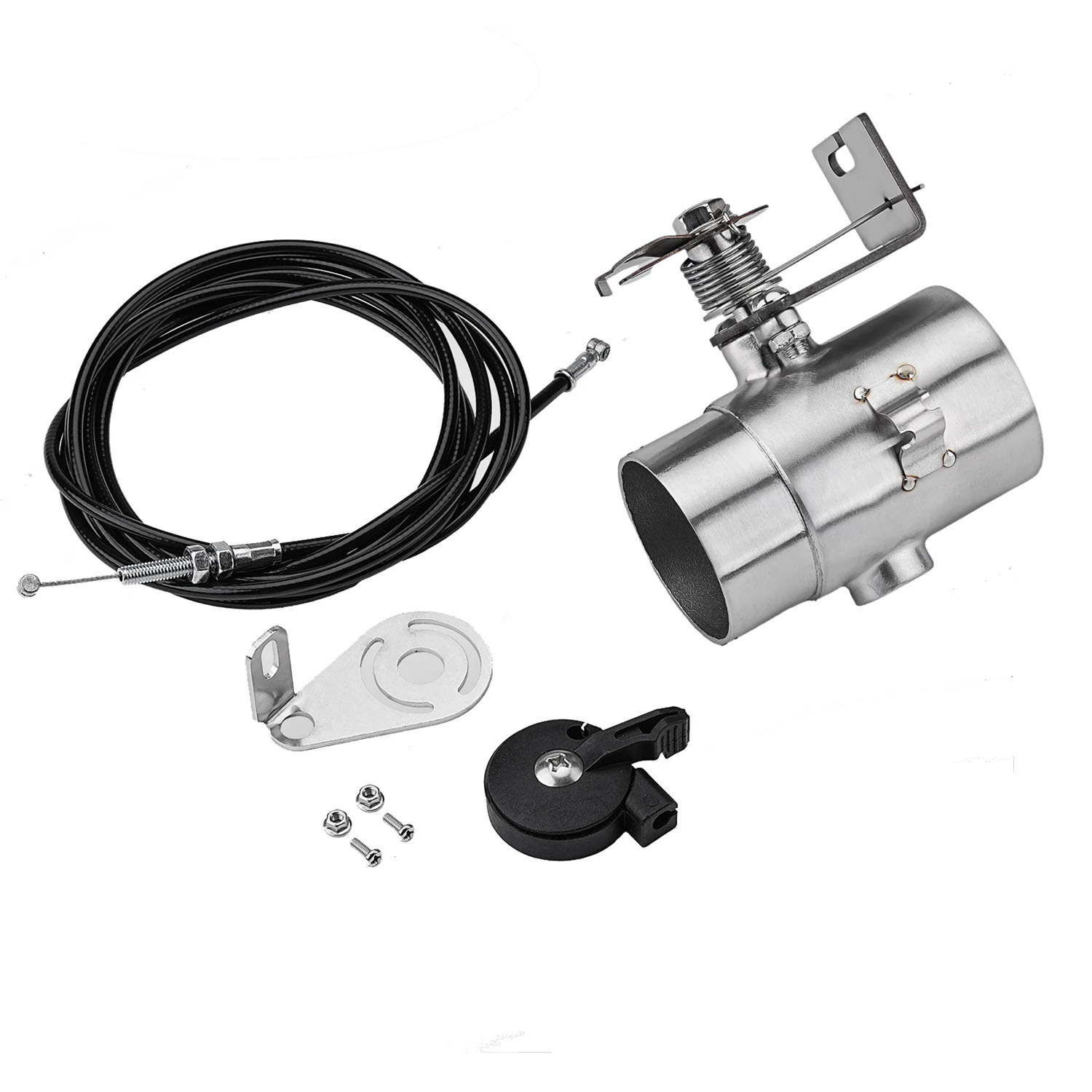 51mm Motorcycle Exhaust Pipe Modification with Adjustable Cable-Operated Mechanical Valve, Universal Controller Box for Silent Noise Reduction