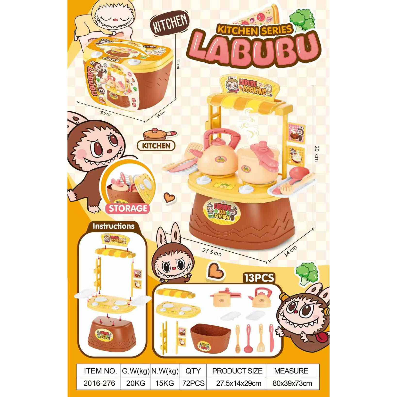 Explosiva transfronteriza para niños, dibujos animados de la casa, mesa de vajilla de brara, mesa de postres, caja de almacenamiento de utensilios de cocina, mini juego de cocina