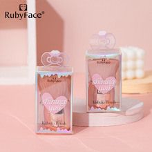 RUBYFACE现货蘑菇刷散粉刷腮红刷大毛头电镀柄专业化妆彩妆工具