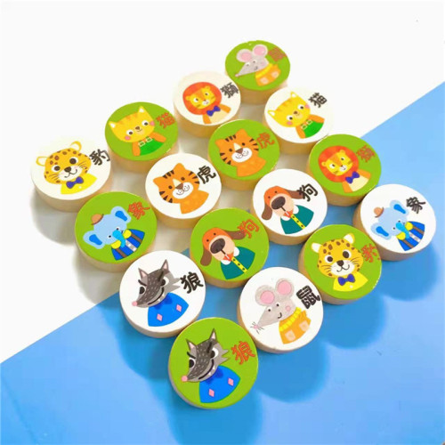 Flying chess pieces, backgammon, checkers, beast chess, military flags, various chess pieces, Chinese chess piece board accessories, wooden