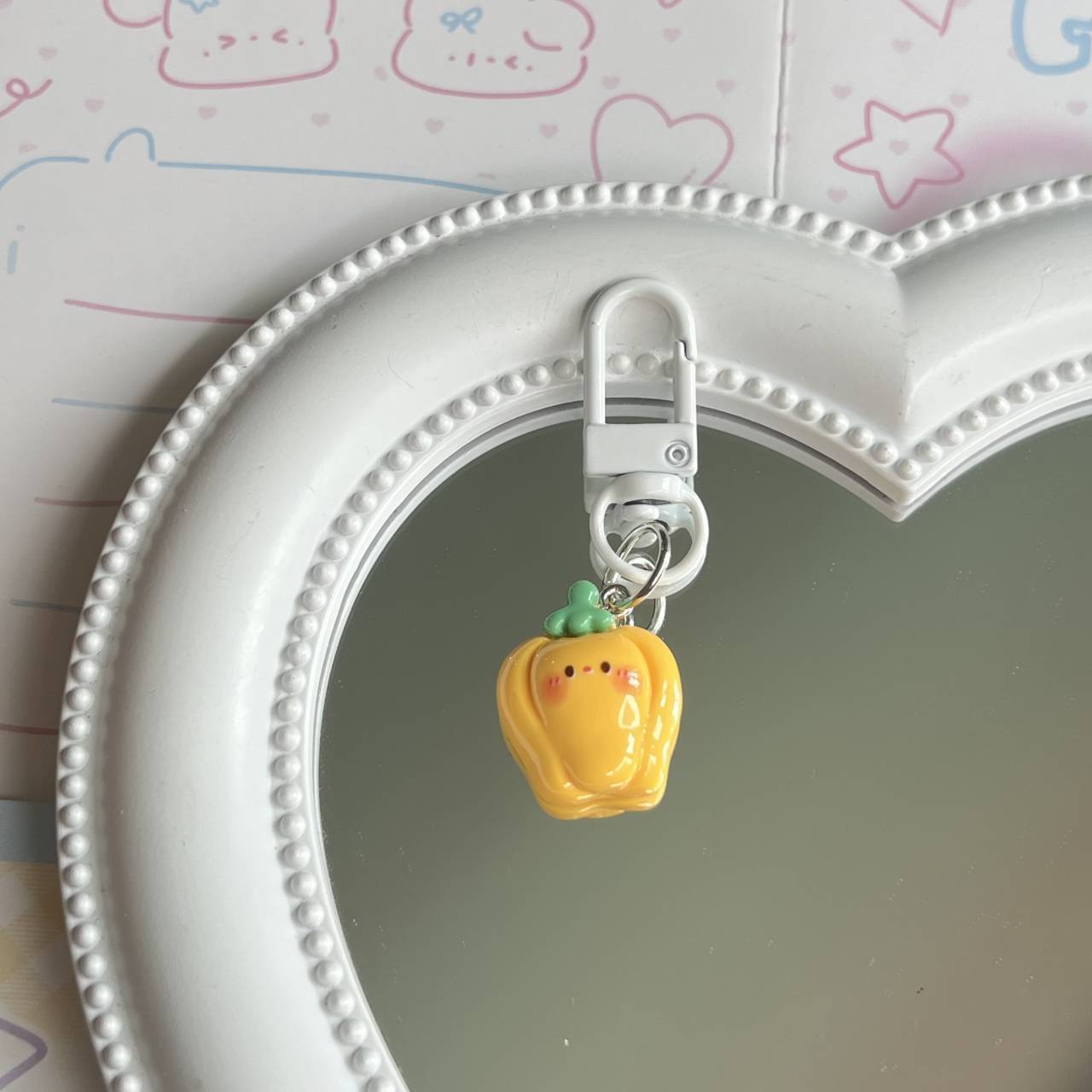 Lindo bebé vegetal llavero ins dulce chica corazón estudiante mochila colgante japonés y coreano todo partido bolsa de joyería