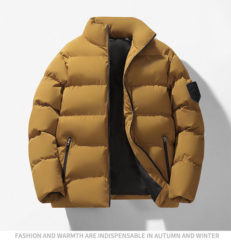 2023 otoño e invierno abrigo de algodón acolchado de los hombres abrigo de algodón acolchado de moda abrigo de algodón acolchado engrosado abrigo de pan abrigo de cuello de pie fábrica de los hombres al por mayor