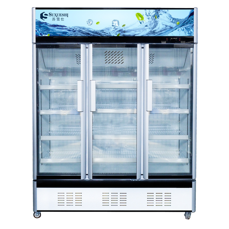Wholesale Hot Pot Food Supermarket Display Freezer Tangyuan Dumplings Ice Cream Vertical Air-cooled Quick-frozen Frozen Display Cabinet