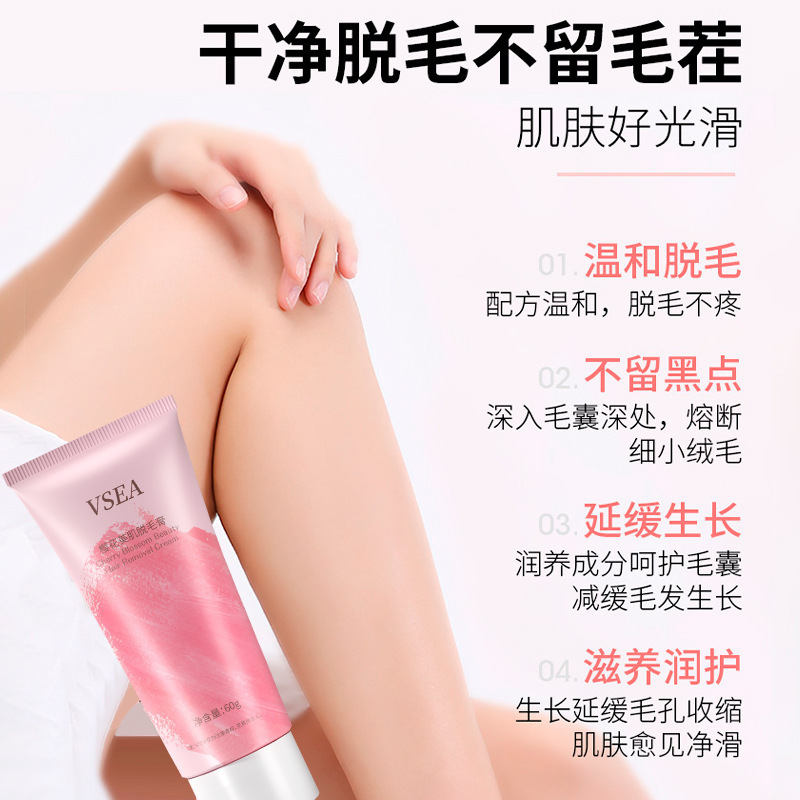 Cherry blossom depilación suave para todo el cuerpo, espuma para eliminar el vello de las piernas, espuma para hombres y mujeres al por mayor.