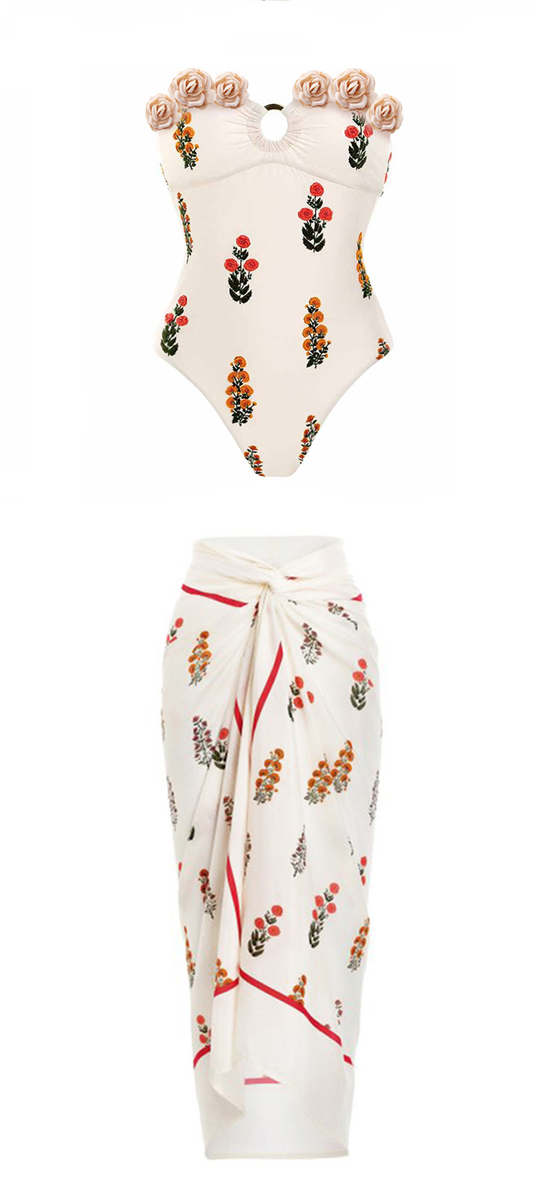 91g Weight Sleeveless Sleeve Length Pullovers Placket Type Nylon, Polyester Fabric Type One-pieces Tops Type 1 Piece, 2 Piece Set Quantity Swimming Occasion Strapless Neckline Slim Fit Type Ditsy Floral Pattern Women'S Gender Beach Style Women's Beach Ditsy Floral 1 Piece 2 Piece Set One Piece