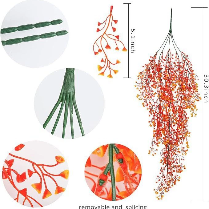 Artificial Wall Hanging Flower (Fujiman) Golden Bell Willow, Indoor/Outdoor, Multi-color