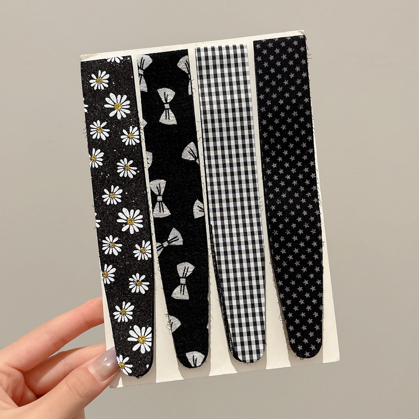 Velcro cinta de cabello frangeas de cabello roto acabado artefacto de publicación diaria uso exterior de banda de cabello universal fuera de la red banda de cabeza roja