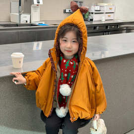 女童棉服2025新款洋气女孩宝宝圣诞衣服儿童冬装夹棉加厚保暖棉袄