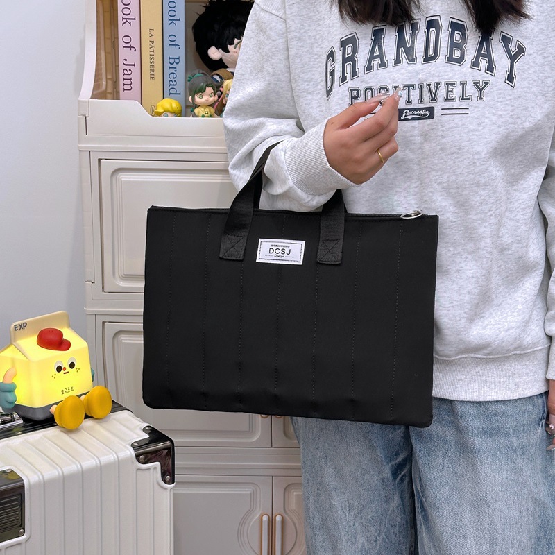 ng2510227 Borsa a mano semplice di alta qualità in stile coreano per donna, nuovo modello 2026, grande capacità, leggera, versatile valigetta per laptop_voghion.com