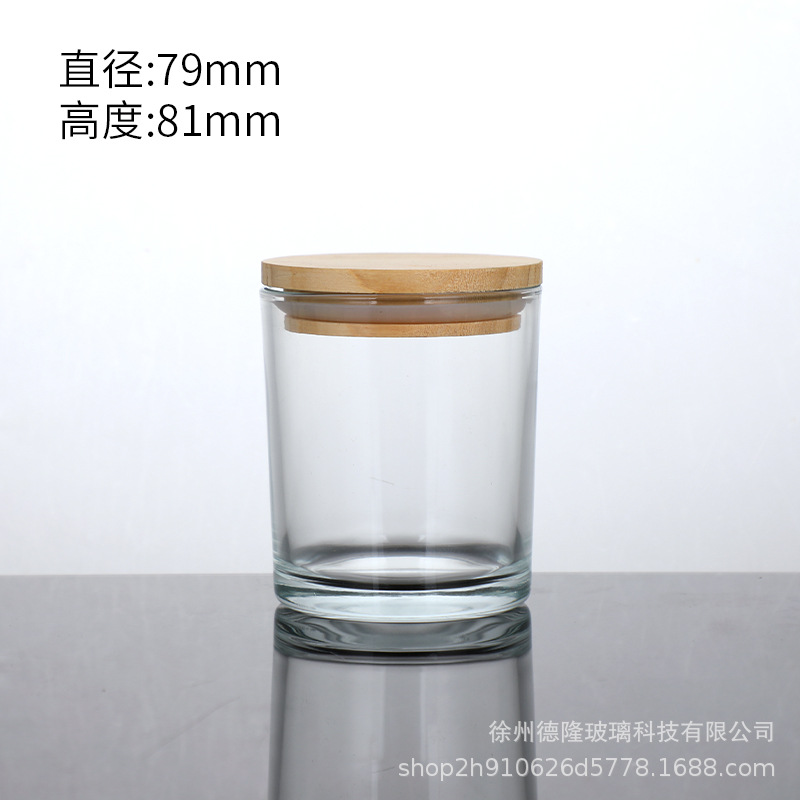 Vaso de vidrio transparente de alta gama taza de cera de incienso taza de incienso casero taza de alto nivel botella desnuda taza de vela gruesa