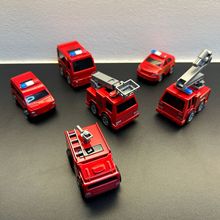 儿童玩具车仿真合金车模迷你Q版回力小汽车 云梯消防车救护车男孩