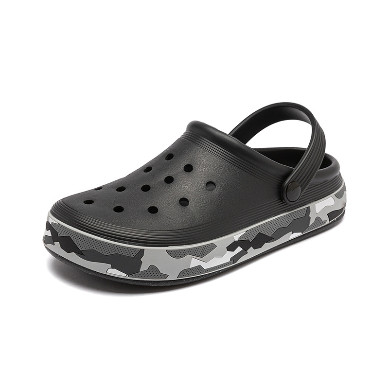 Zapatos de playa para hombre de moda de camuflaje de verano zapatos con agujeros de EVA al aire libre sandalias de Baotou transfronterizas huecas y transpirables