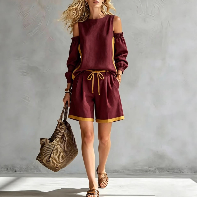 2026 European and American Style Women's Summer New Vest with Protective Sleeves, Wide-Leg Pants Set, Casual Color-Blocking Trendy Three-Piece Set 2026 European and American Style Women's Summer New Vest with Protective Sleeves, Wide-Leg Pants Set, Casual Color-Blocking Trendy Three-Piece Set