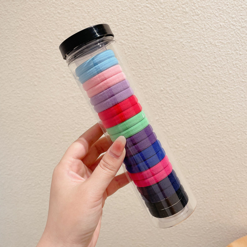 Sencilla, alta elasticidad y durabilidad, banda elástica, cabeza de bola femenina, cuerda para el cabello, no daña el cabello, cola de caballo baja, anillo para el cabello, tocado para niños