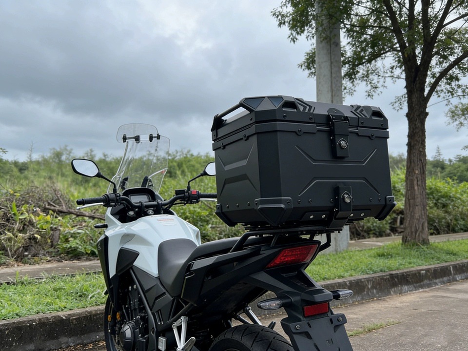 Motorcycle 45L Aluminum Alloy Tail Box Rear Luggage Box Electric Vehicle Scooter Universal Storage Box Large Capacity Wholesale